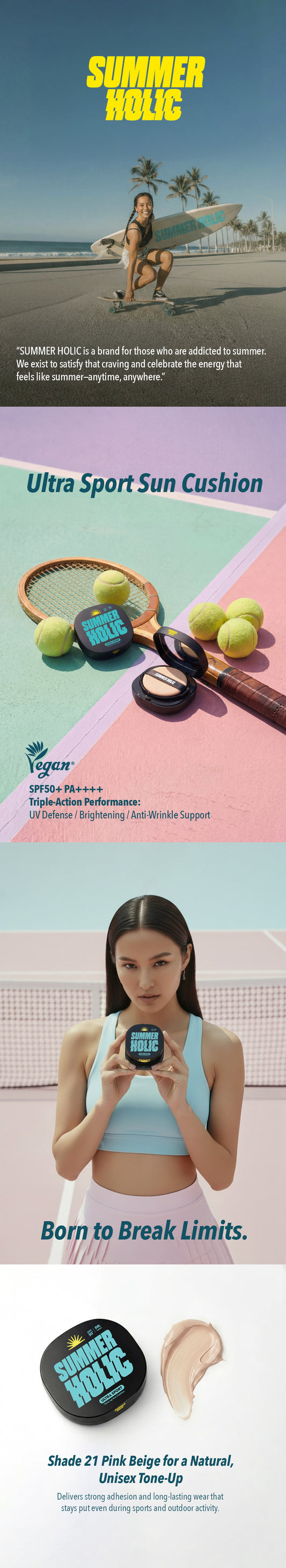 SUMMERHOLIC Ultra Sport Tone-Up Sun Cushion