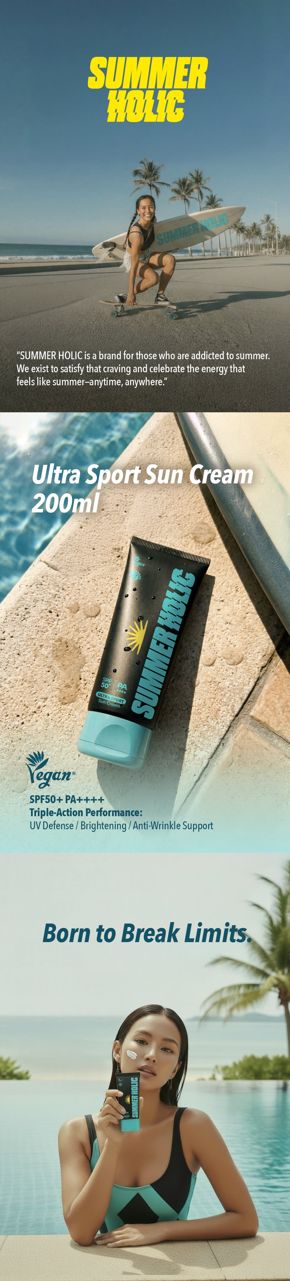 SUMMERHOLIC Ultra Sport Sun Cream 200ml