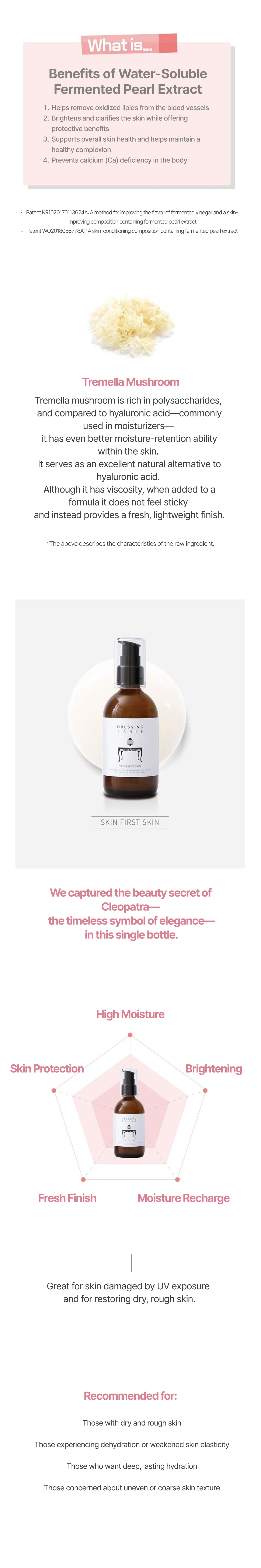 DRESSING TABLE Skin First Skin Toner